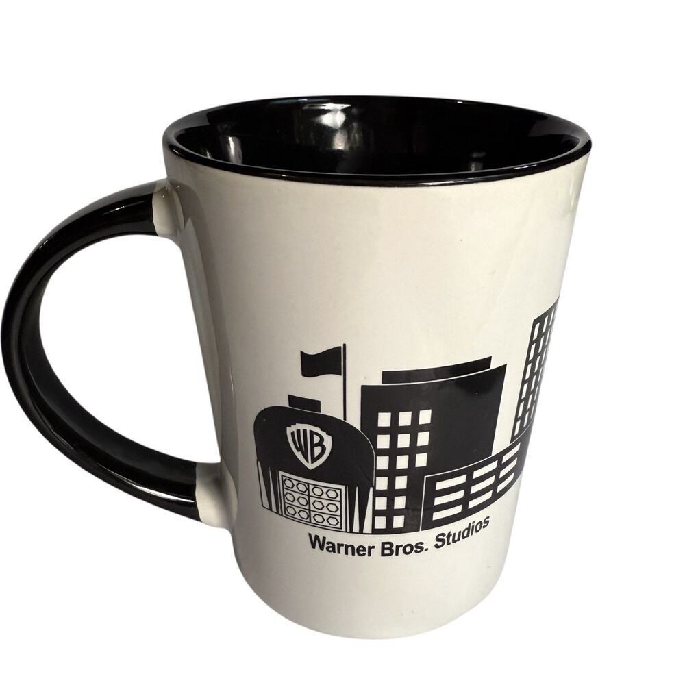 Warner Bros Studio Tour Hollywood Black and White Skyline Coffee Mug